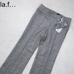 【未使用に近い】la.f…　ラエフ　パンツ　2S　グレー　プレゼント　ギフト　OL　カジュアル