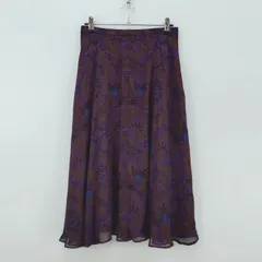 Leilian　11号　ロングスカート　花柄　総柄　日本製　レリアン