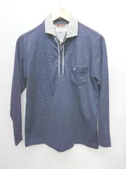 ◇ Hush Puppies ハッシュパピー ワンポイント ハーフジップ 長袖 Ｔシャツ カットソー サイズM ネイビー メンズ P  【1403180005268】のサムネイル