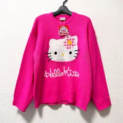 【未使用タグ付】Sanrio Hello Kitty サンリオ ハローキティ 50周年 カオハナ ニット プルオーバー アベイル ピンク レディース M 長袖 復刻 レア カオハナ お花キティ ギャル 完売品 Y2K 平成 エモ pink