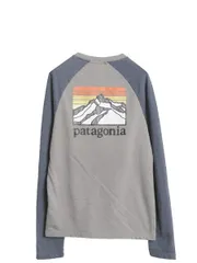 【お得なクーポン配布中!】 パタゴニア 両面 プリント ライトウェイト スウェット メンズ S 古着 19年製 トレーナー 長袖 Tシャツ ロンT グラフィック カットソー 薄手