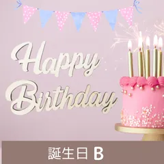レターバナー 木製 誕生日バナー ハッピーバスデー happybirthday ハーフバースデー 飾り ガーランド タペストリー フォト 写真 (誕生日 B)