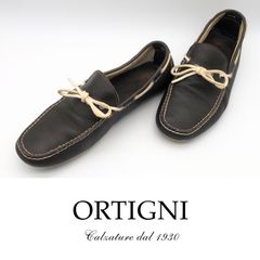 ORTIGNI オルティーニ ダークブラウン バイカラー スリップオン ドライビングシューズ イタリア製 メンズ USED スリッポン ITALY ホースビット USED メンズ 41