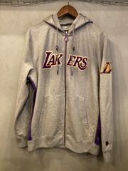 美品 NBA LAKERS レイカーズ グレー ZIPパーカー フーディ グレー