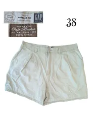 オールドギャップGAP KHAKIS2タックチノショートパンツ　ベージュ　38　os00145