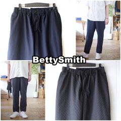 bettysmith ベティスミス　シアサッカー生地イージーパンツ　ペダルパンツ　BSM-716CMS