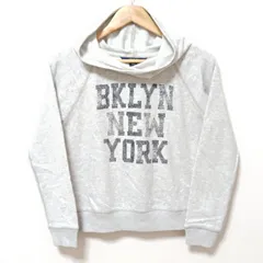 正規品◎【POLO RALPH LAUREN】ポロ ラルフ ローレン パーカー プルオーバー トップス フーディ ニット スウェット セーター ショート丈 ラグランスリーブ プリント 杢グレー 霜降り レディース サイズ XL /M33568ja