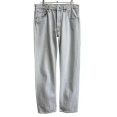 90's USA製 Levi's リーバイス 501 ボタンフライ デニムパンツ コットンパンツ ライトブルー 青 W33×32 No.H745