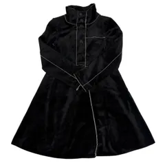 EMPORIO ARMANI エンポリオアルマーニ フェイクムートンコート 黒 白 ロングコート 上着 アウター レディース サイズ1 Sサイズ