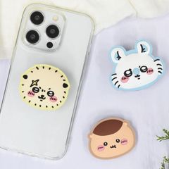 ちいかわ モモンガ ラッコ くりまんじゅう グリップトック POCOPOCO ポコポコ スマホ キャラクター グッズ 顔 フェイス スマホリング スマホスタンド おしゃれ かわいい 小さくてかわいい めざましテレビ イラストレーター ナガノ　★