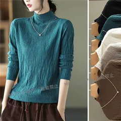 【新品未使用】タートルネック インナー長袖 トップスプルオーバー レディース ハイネック シンプル 秋冬 シンプルなデザイン カジュアルなのに 女っぽくて上品 ddhc162