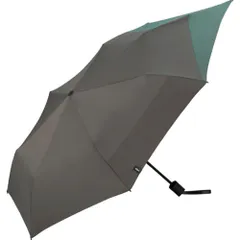 ☆ グレーxブルー ☆ ワールドパーティー W by WPC. BACK PROTECT Folding Umbrella ワールドパーティ WPC 長傘 メンズ レディース ジャンプ傘 ジャンプ ワンタッチ 晴雨兼用 UVカット 長雨傘 傘 かさ カサ