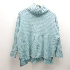 ◇ sonny label セーター タートルネック サイドスリット プルオーバー 長袖 ニット サイズFREE ブルー レディース E  【1310050043414】