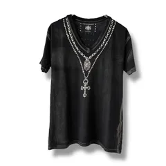 THE SAINTS SINPHONY セインツシンフォニー レディース トップス Tシャツ 半袖 黒 ブラック Mサイズ 0000153OC