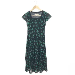 Super Beauty スーパービューティー  半袖ワンピース サイズ:42  ブラック/グリーン  レディース レースパワーネット 総柄 ストレッチ　240001120565