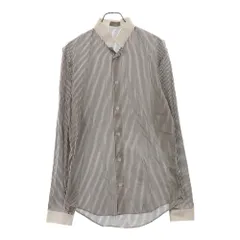 Dior HOMME (ディオールオム) 05AW グラム期 スタンドカラー ストライプ 長袖 コットン シャツ ホワイト 5HH1059925のサムネイル