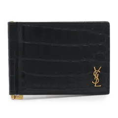 ☆超美品☆サンローラン・パリ カードケース クロコ型押しレザー ブラック SAINT LAURENT サンローラン カードケース ブラック 478589
