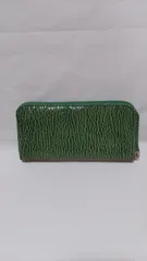 ケープシール　ラウンドタイプ　ロングウォレット　グリーン