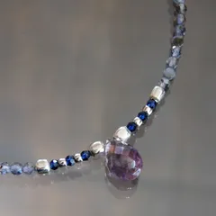 アメジスト + アイオライト　ネックレス