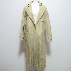 #snc ジユウク 自由区 コート 38 ベージュ 無地 ストレッチ ロング 麻混 トレンチ レディース [751948]のサムネイル