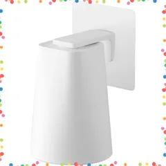 【在庫セール】簡単取付 浮かせて収納 tower タワー 5487 約W7×D7.5×H12.5cm(収納時全体) 約W7×D7×H9.5cm(タンブラー) ホワイト タンブラー マグネット フィルムフック 山崎実業(Yamazaki)