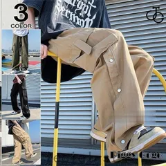 カーゴパンツ メンズ ミリタリー ワーク ウエストゴム イージーパンツ ワークパンツ カーゴ パンツ ワイドパンツ ワークマン チノパン 綿パ