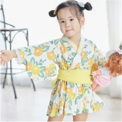 ☆ イエロー05 ☆ 100CM ☆ 浴衣 子供 女の子 浴衣 子供 女の子 ゆかた 浴衣ドレス 帯 帯付き 和服 和装 和風 和 子供服 子ども服 帯セット リボン りぼん キッズ こども 子ども かわいい 可愛い 温泉 夏祭り 風呂