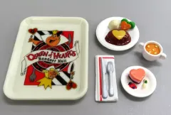 【中古】トレーディングフィギュア 【シークレット】フードとカトラリーのセット 「ミニチュアフィギュアコレクション クイーン・オブ・ハートのバンケットホール」 東京ディズニーランド限定