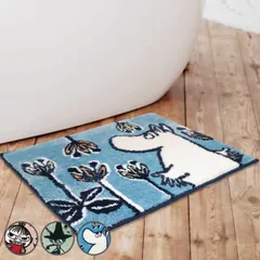 バスマット ムーミン ロストインザバレー 45×60cm （ バス マット 滑り止め お風呂 浴室 長方形 リトルミイ スナフキン moomin 北欧 キャラクター 洗濯可 丸洗い 足ふきマット すべり止め 吸水 リトルミィ ミイ ）