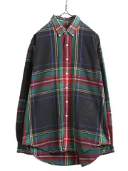 【お得なクーポン配布中!】 90s OLD GAP チェック 長袖 ボタンダウン シャツ メンズ XL / 90年代 オールド ギャップ コットン キャンバス マルチカラー 大きいサイズ