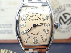 【極美品・国内正規品】FRANCK MULLER （フランク ミュラー ）トノーカーベックス　カサブランカ  1752QZCASA　ピンク文字盤　レディース腕時計 　箱・保証書他完備