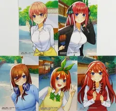 【中古】キャラカード 集合 L判ブロマイド5枚セット 「CD 五等分の花嫁∬ 主題歌 五等分のカタチ/はつこい」 アニメイト購入特典