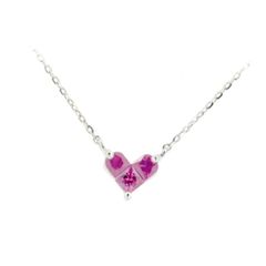 スタージュエリー ミステリアスハート ルビー ネックレス 0.25ct Pt950(プラチナ) 質屋出品