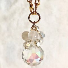 天然石バッグチャーム　ムーンストーン　サンキャッチャー
