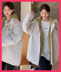 【スタッフおすすめ！】 エコダウンジャケット フード付中綿コート 体型カバー 着やせ/あったかいアウター/ダウンブルゾン韓国 おしゃれ フェイクダウンジャケット レ おすすめ おしゃれ　かわいい　人気 6JIUZHAO-002