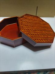 漆工芸　飛騨春慶　あじろ八重　伝統工芸　菓子鉢　飛騨髙山