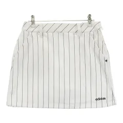 サイズ：S ADIDAS GOLF アディダスゴルフ  裏地付スカート ストライプ柄 ホワイト系 [240101495981] ゴルフウェア レディース ストスト