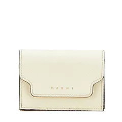 マルニ 三つ折り財布 コンパクトウォレット オフホワイト レザー レディース MARNI【1-0220748】のサムネイル
