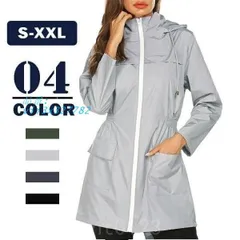 レインコートレディース自転車パーカーフード付きジャケットウインドブレーカー合羽カッパ大きいサイズおしゃれ濡れない防水 送料無料   vii3x327782