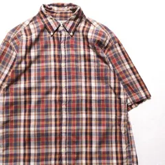 90's 00's Jクルー J.CREW マドラスチェック コットン ボタンダウンシャツ (M) インド綿 90年代 旧タグ オールド　アメリカ古着 USED  ビンテージ ヴィンテージ