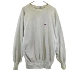 チャンピオン 90s 刺繍タグ オールド リバースウィーブ 長袖 トレーナー XL グレー系 Champion スウェット メンズ 古着 【240120】