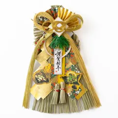 【新品】 秀〆(Hideshime) 正月飾り しめ縄 玄関 リース 風神雷神飾り 燦々（サンサン） LD-08 0のサムネイル