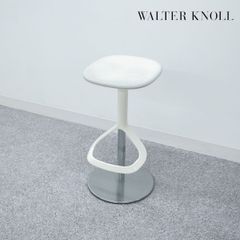 【中古品】Walter Knoll ウォルターノル Lox Barstool ロックス バースツール カウンター チェア スウィベル レザー ホワイト ピアソン・ロイド 定価29万【1】