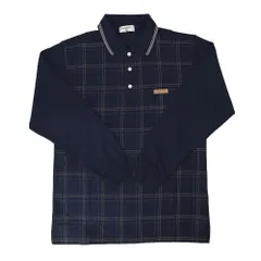 ☆ 32NAVY ☆ Mサイズ ☆ KEN GROVE 吸汗速乾 鹿の子ポロシャツ ポロシャツ メンズ 長袖 長袖ポロシャツ カジュアル シンプル 吸汗速乾 トップス 男性 紳士 動きやすい 快適 通気性 胸ポケット メンズファッション 紳士服 おしゃれ