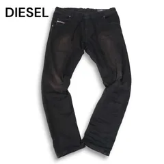 DIESEL ディーゼル 【KROOLEY-NE】 USED加工★ イージー スウェット デニム パンツ ジョグ ジーンズ Sz.32　メンズ 黒