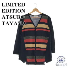 ☆美品☆ LIMITED EDITION ATSURO TAYAMA アツロウタヤマ カーディガン ニット 長袖 レディース ボーダー 38 901-744 送料無料のサムネイル