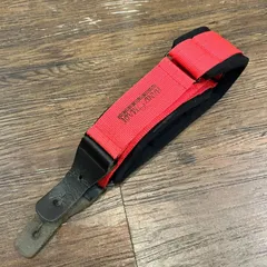 ギター ベース ストラップ 赤色 クッション 長さ調整可能 -k068