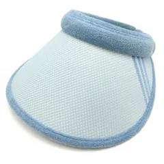 アディダス サンバイザー ライトブルー 一部パイル地 紙タグ付 レディース フリー(56-58cm) ゴルフウェア adidas