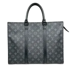 【Louis Vuitton】ルイ・ヴィトン サックプラ・ホリゾンタルジップ M45265 モノグラム エクリプス ブラック系 グレー系 ビジネスバッグ メンズ 【中古品】 USED-B 【9304】