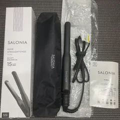 ◇ SALONIA ストレートアイロン [ SL-004S ] 15mmプレート 【使用感ふつう/プレート部分に汚れあり】【動作・熱確認済み】 年式不明 ヘアアイロン サロニア / 中古